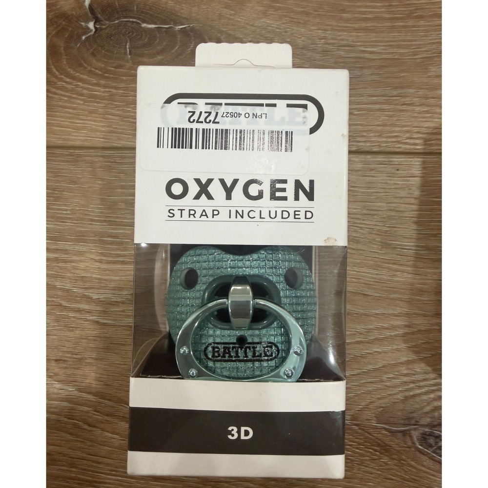 Battle Sports Binky Oxygen 3D Diamond Football Mouthguard Green New in Box